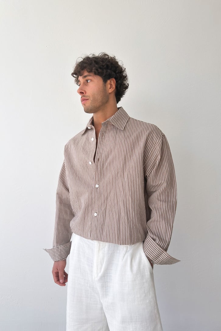 Double-Striped Linen Shirt