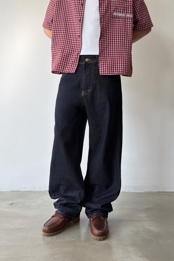 Baggy Jeans with Stitching Detail